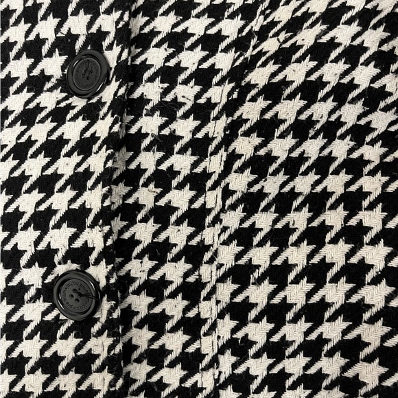 JouJou Fashion Houndstooth mid-length Peacoat (Pea Coat) - Picture 8 of 12
